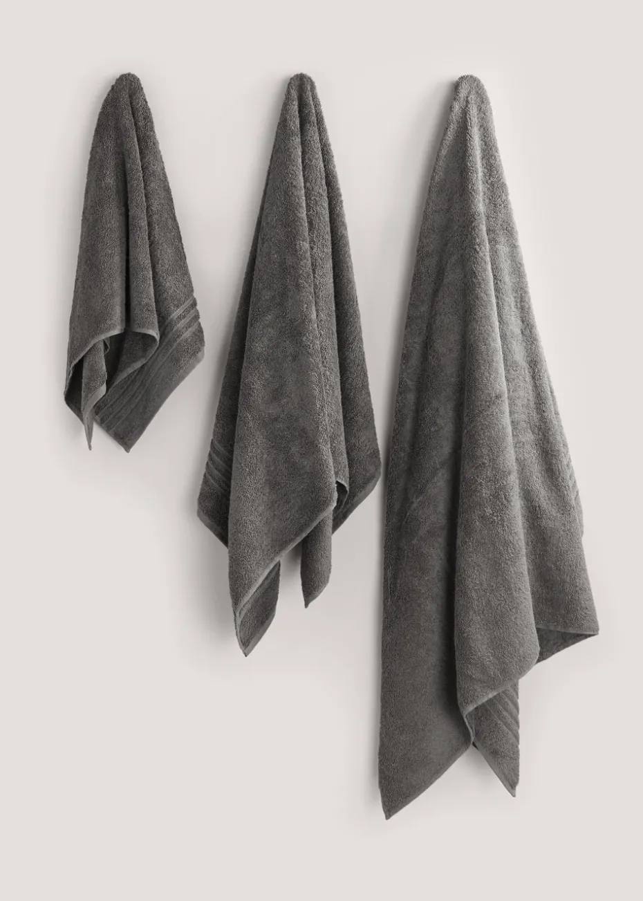 Dark Grey 100% Egyptian Cotton Towels