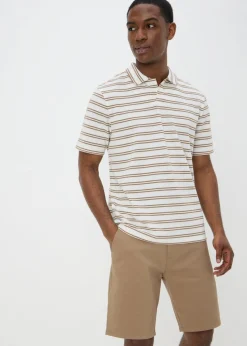 Dark Stone Straight Fit Chino Shorts