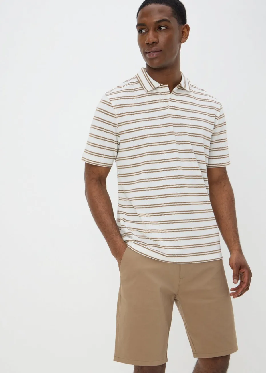 Dark Stone Straight Fit Chino Shorts