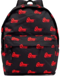 David Bowie Red Logo Black Backpack
