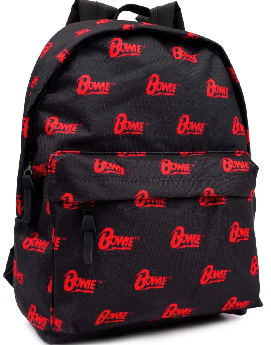 David Bowie Red Logo Black Backpack