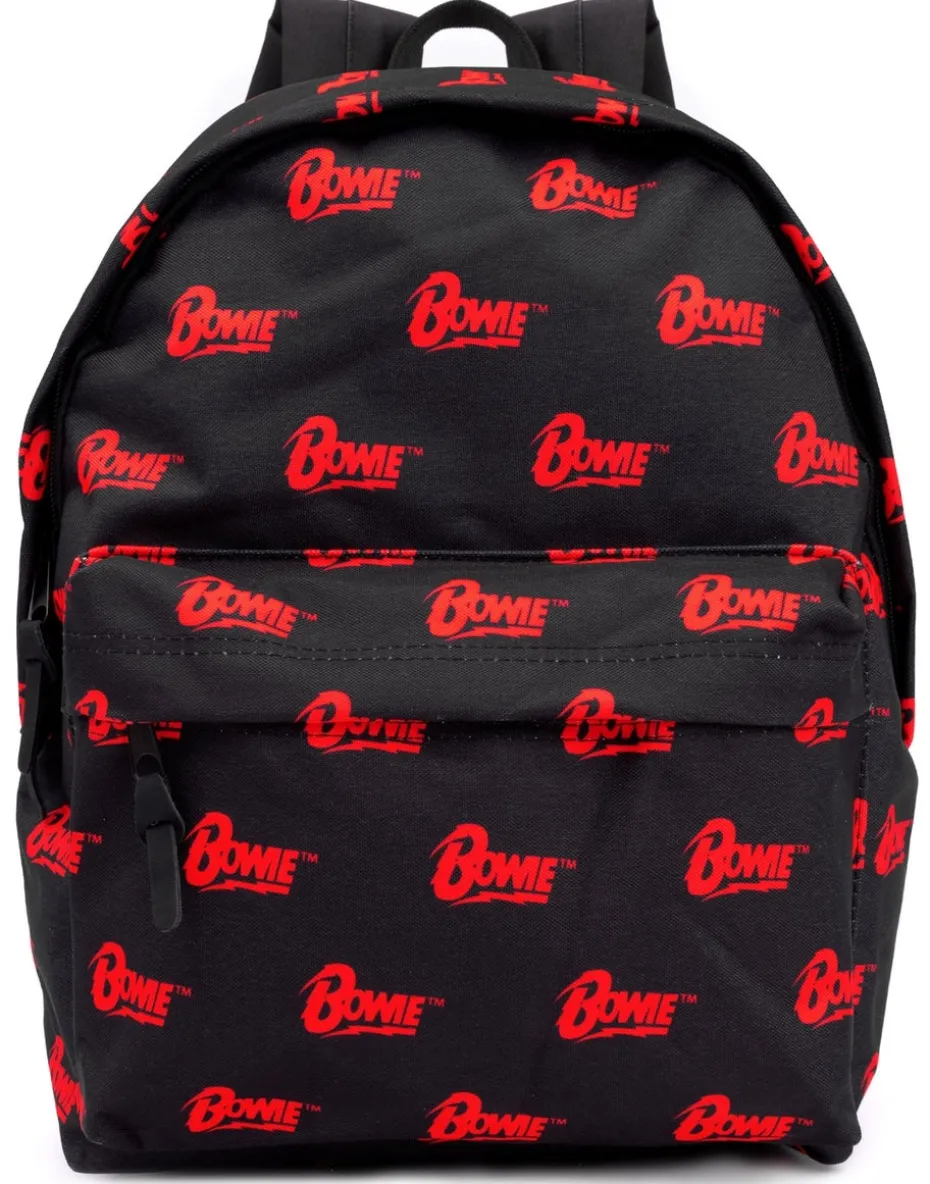 David Bowie Red Logo Black Backpack