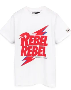 David Bowie Unisex Kids White David Bowie T-Shirt (3-12 Years)