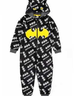DC Comics Grey Batman Boys All In One Pyjamas (4-14 Years )