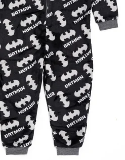 DC Comics Grey Batman Boys All In One Pyjamas (4-14 Years )