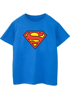 DC Comics Kids Royal Blue Superman Shield Printed T-Shirt (3-13 yrs)