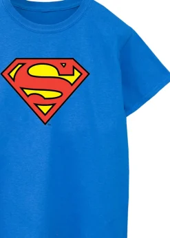 DC Comics Kids Royal Blue Superman Shield Printed T-Shirt (3-13 yrs)