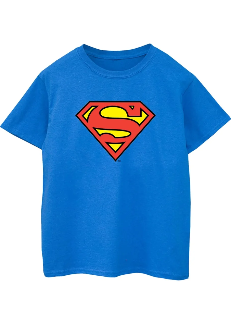 DC Comics Kids Royal Blue Superman Shield Printed T-Shirt (3-13 yrs)