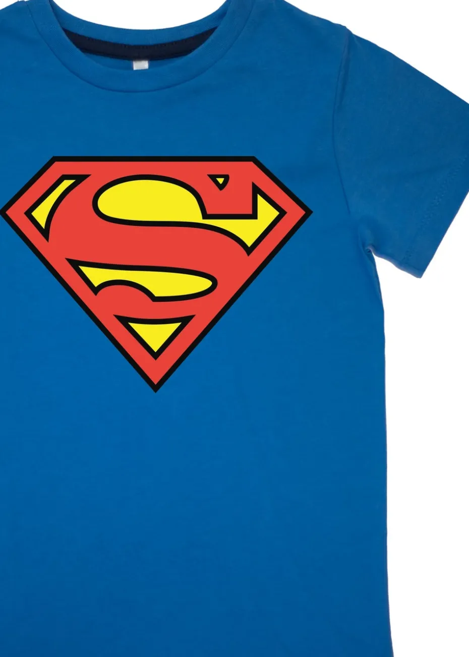 DC Comics Superman Logo Kids Royal Blue Camo Pyjamas (3-8 Years)