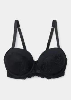 DD+ Black Lace Padded Bra