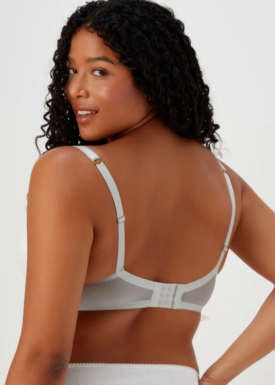 DD+ Cream Lace Padded Bra