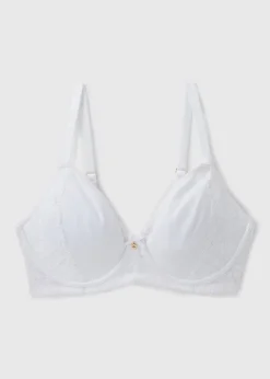DD+ White Lace Minimise Bra