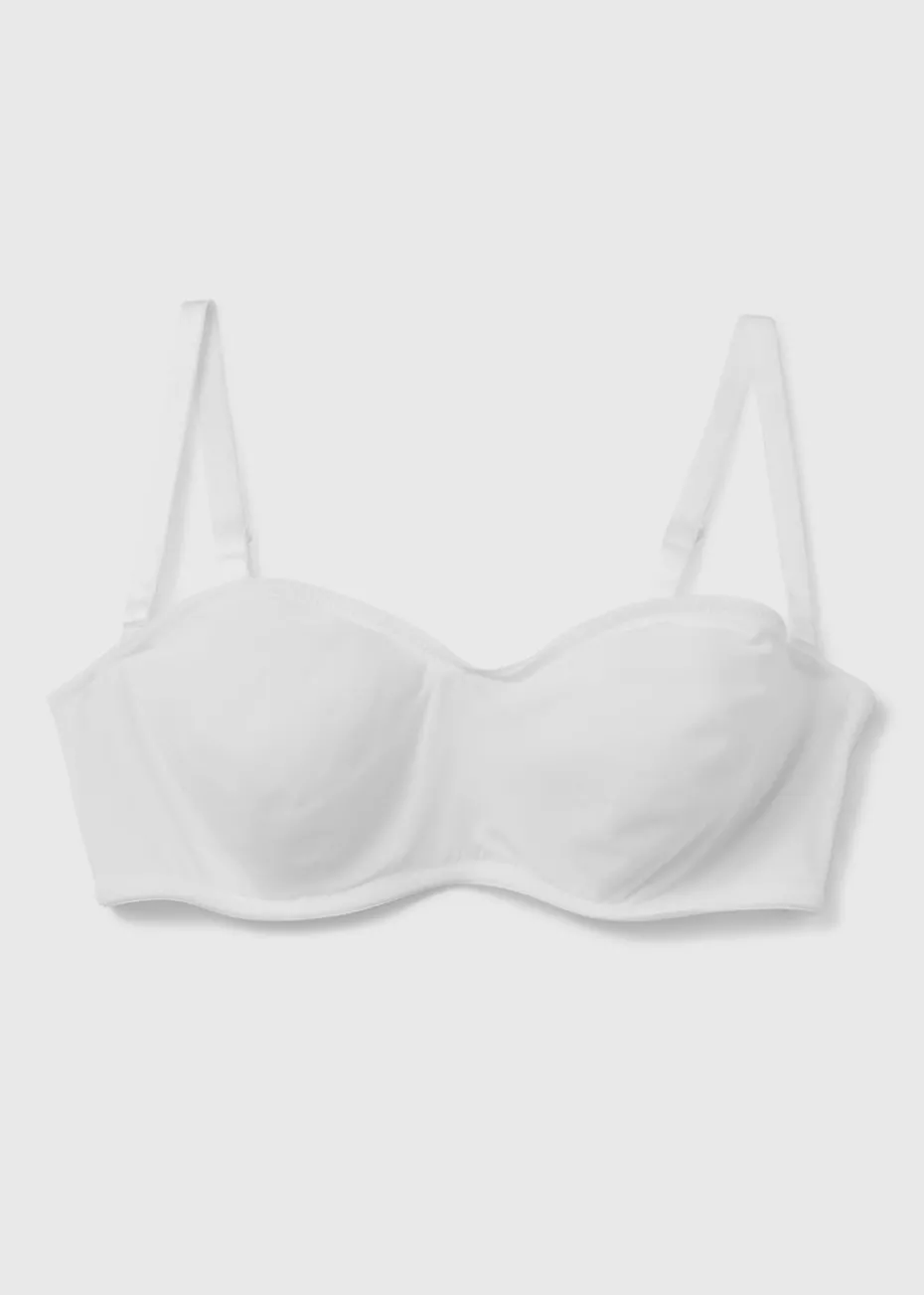 DD+ White Non Padded Multiway Bra