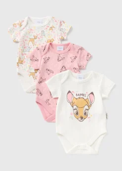 Disney 3 Pack Pink Bambi Bodysuits (Newborn-18mths)