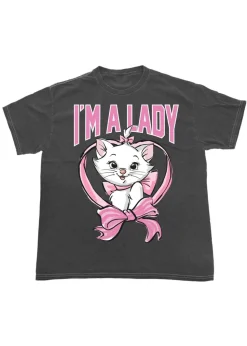 Disney Aristocats Charcoal Washed Boyfriend Fit T-Shirt