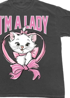 Disney Aristocats Charcoal Washed Boyfriend Fit T-Shirt