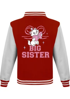 Disney Aristocats Marie Big Sister Girls Red Varsity Jacket (3-13 Years)