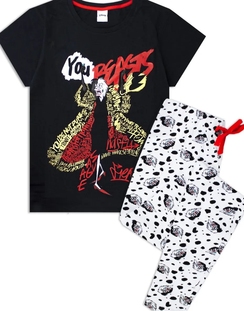 Disney Black Cruella De Vil T-Shirt and Lounge Pants