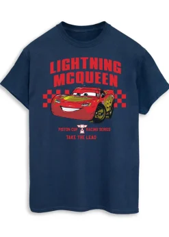 Disney Cars Lightning McQueen Take The Lead Navy T-Shirt