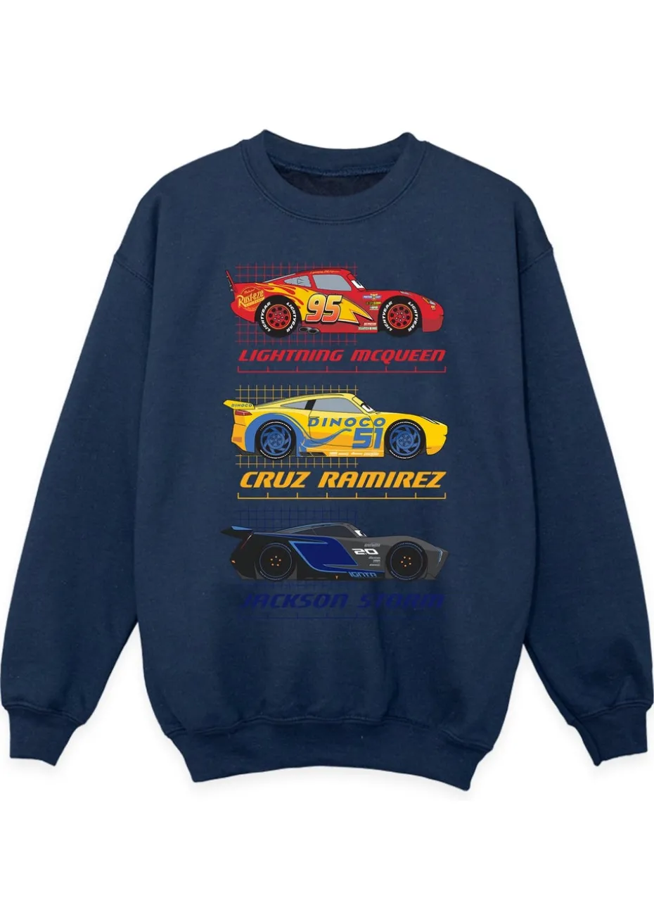 Disney Cars Racer Profile Boys Navy Graphic Sweatshirt (3-13 Years)