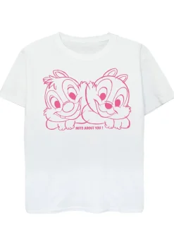 Disney Chip N Dale Nuts About You Kids White Graphic T-Shirt (3-13 Years)