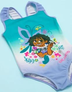 Disney Encanto Girls Blue 1 Piece Swimming Costume (3 Years-10 Years)
