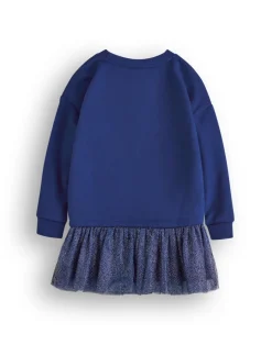 Disney Frozen Front Print Blue Dress (2-8 Years)