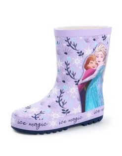 Disney Frozen Girls Purple Elsa & Anna Wellies (6 - 12 Younger)