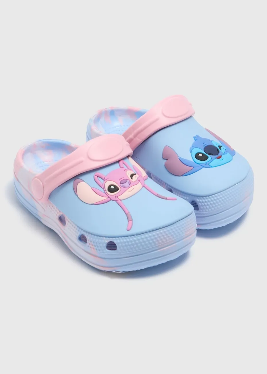 Disney Girls Blue Angel Stitch Clogs (Younger 6/7-Older 3/4)