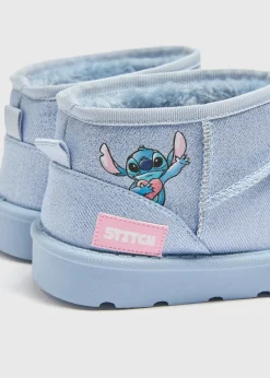 Disney Girls Blue Stitch Snug Boots (Younger 10-Older 5)