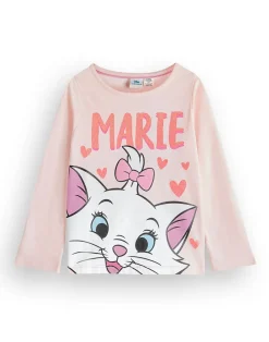 Disney Girls Pink Marie Long Sleeve Long Leg Pyjama Set (2 - 8 Years)