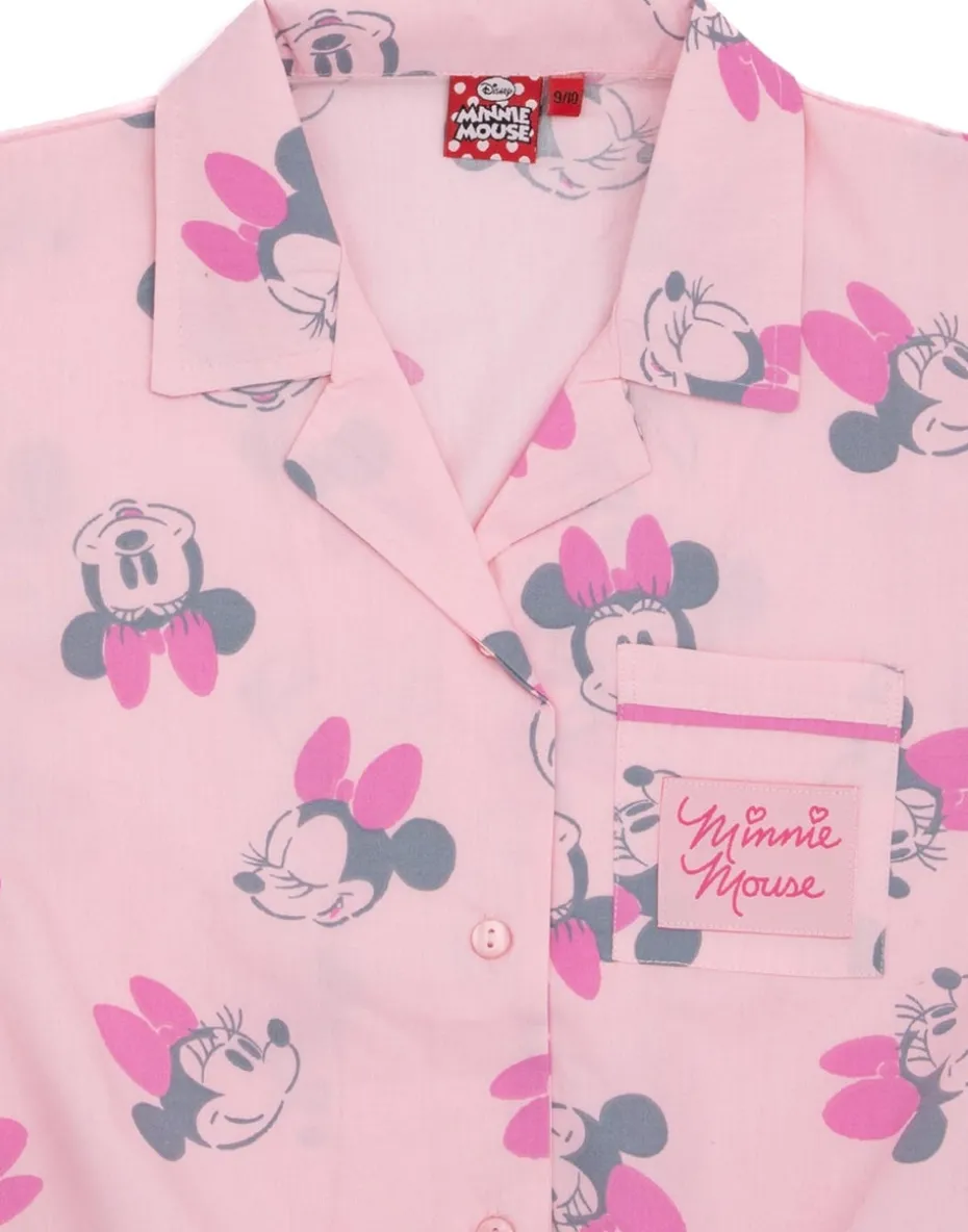 Disney Girls Pink Minnie Mouse Pyjama Set (7 - 13 Years)