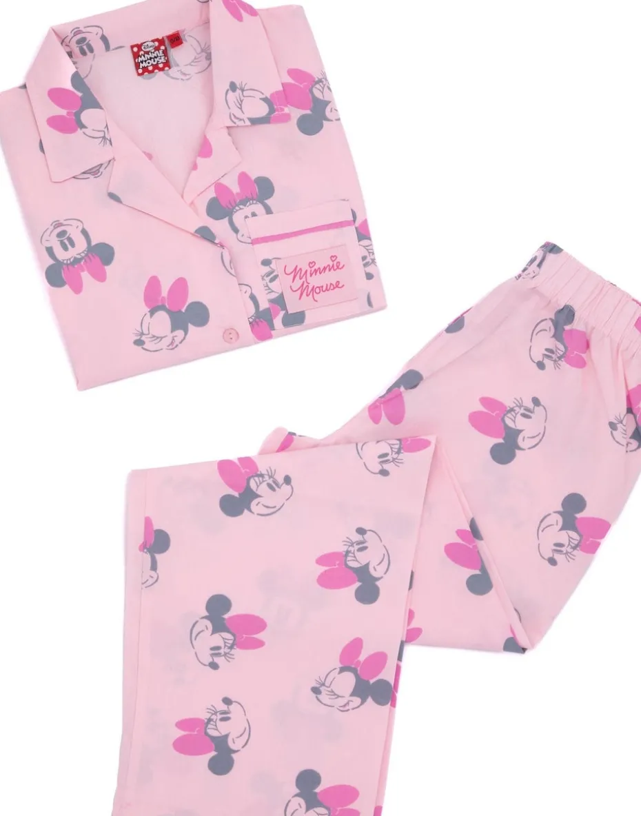 Disney Girls Pink Minnie Mouse Pyjama Set (7 - 13 Years)