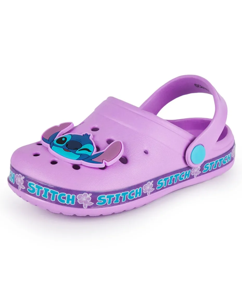 Disney Girls Purple Stitch Clogs (11-3 UK Child)