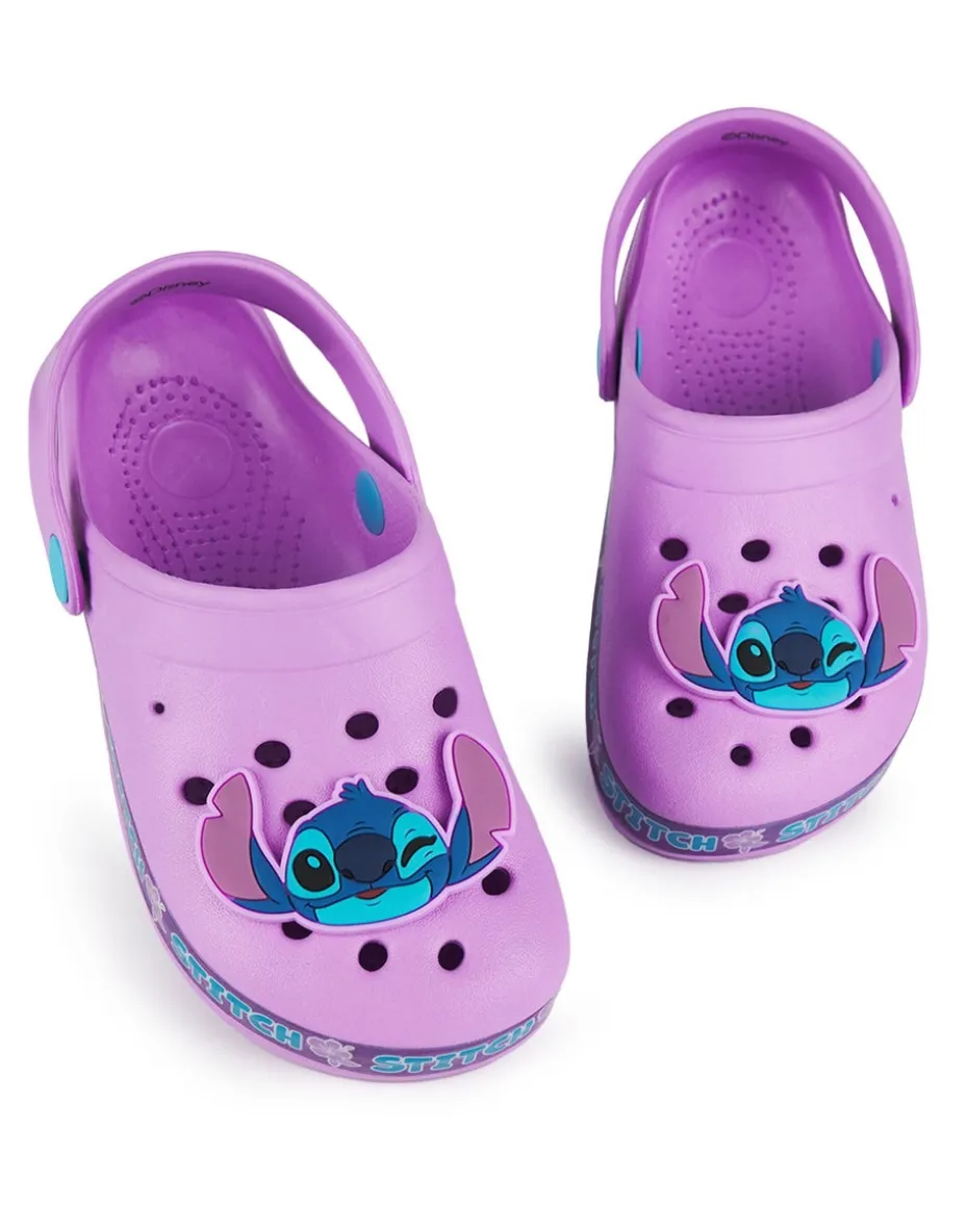 Disney Girls Purple Stitch Clogs (11-3 UK Child)