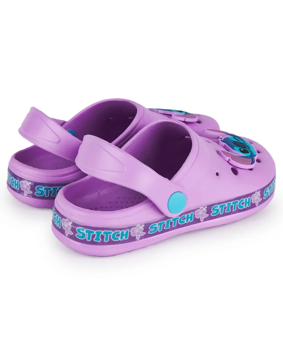 Disney Girls Purple Stitch Clogs (11-3 UK Child)