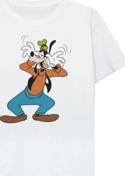 Disney Goofy Kids White Crazy Printed T-Shirt (3-13 yrs)