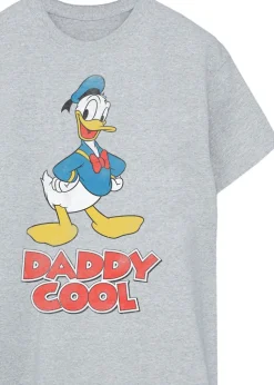 Disney Grey Donald Duck Daddy Cool Men Heather T-Shirt