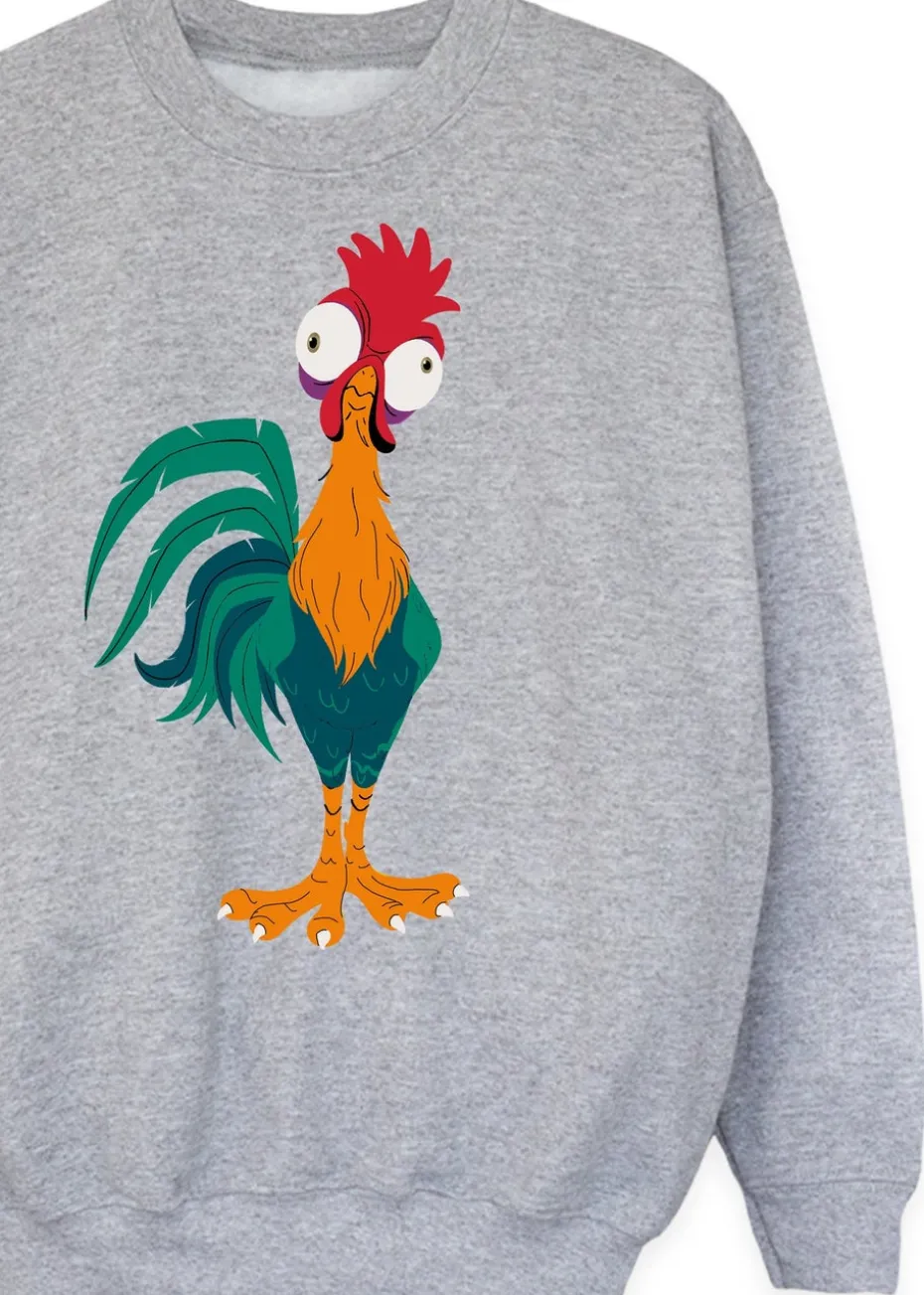 Disney Grey Moana Hei Hei Kids Heather Sweatshirt (3-13 Years)