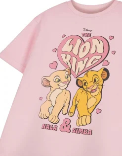 Disney Heart Lion King Girls Pink T-Shirt (3-14 Years)
