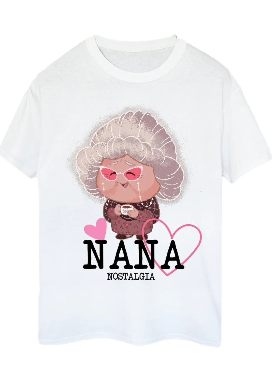Disney Inside Out Nana Nostalgia White Boyfriend Fit T-Shirt