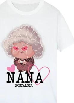 Disney Inside Out Nana Nostalgia White Boyfriend Fit T-Shirt