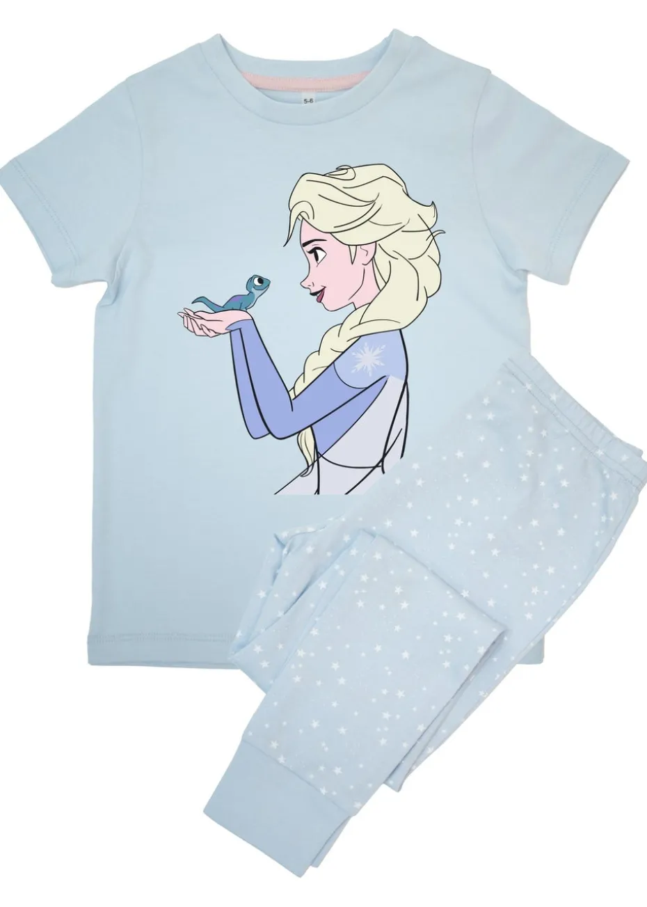 Disney Kids Baby Blue Frozen Elsa Stars Pyjamas (3-8 Years)
