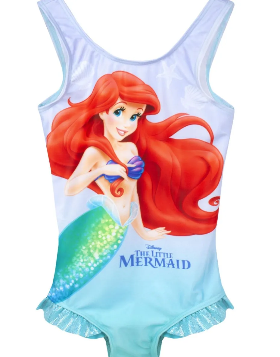 Disney Kids Blue Ariel Poncho Towel & Swimsuit Set (18 Months-8 Years)