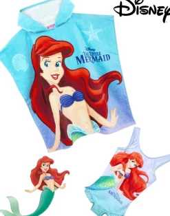 Disney Kids Blue Ariel Poncho Towel & Swimsuit Set (18 Months-8 Years)