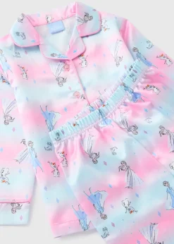 Disney Kids Blue Frozen Satin Pyjama Set