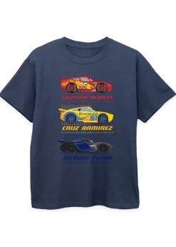 Disney Kids Navy Cars Racer Profile Printed T-Shirt (3-13 yrs)