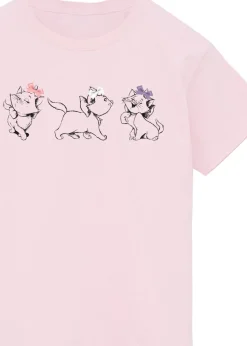 Disney Kids Pink The Aristocats Marie Bows T-Shirt (3-13 Years)
