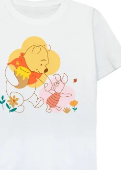 Disney Kids White Winnie The Pooh Piglet Printed T-Shirt (3-13 yrs)
