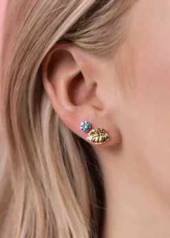 Disney Lilo & Stitch Blue/Gold Coloured 3 Piece Earring Set